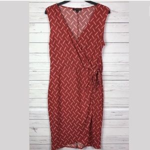 Banana Republic Dress Red Jersey Surplice M